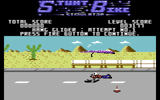Stunt Bike Simulator screenshot 4 for Commodore 64
